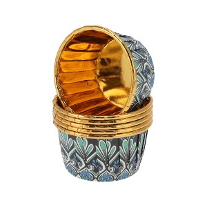 Unique Bargains Cupcake Liners Bohemian Pattern Magenta Colorway Disposable Laminated Paper 2.76"x1.54" 50 Pcs - 1 of 4