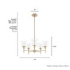 Hunter Fans 24" Xidane Ceiling Light Alturas Gold Finish - 5-Light Chandelier for Indoor Use, Dimmable, Metal Design - 4 of 4