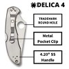Spyderco Delica 4 Stainless Steel Folding Knife with 2.95" VG-10 Steel Blade | Personalize Your Knife with the Smooth Handle Surface - 4 of 4