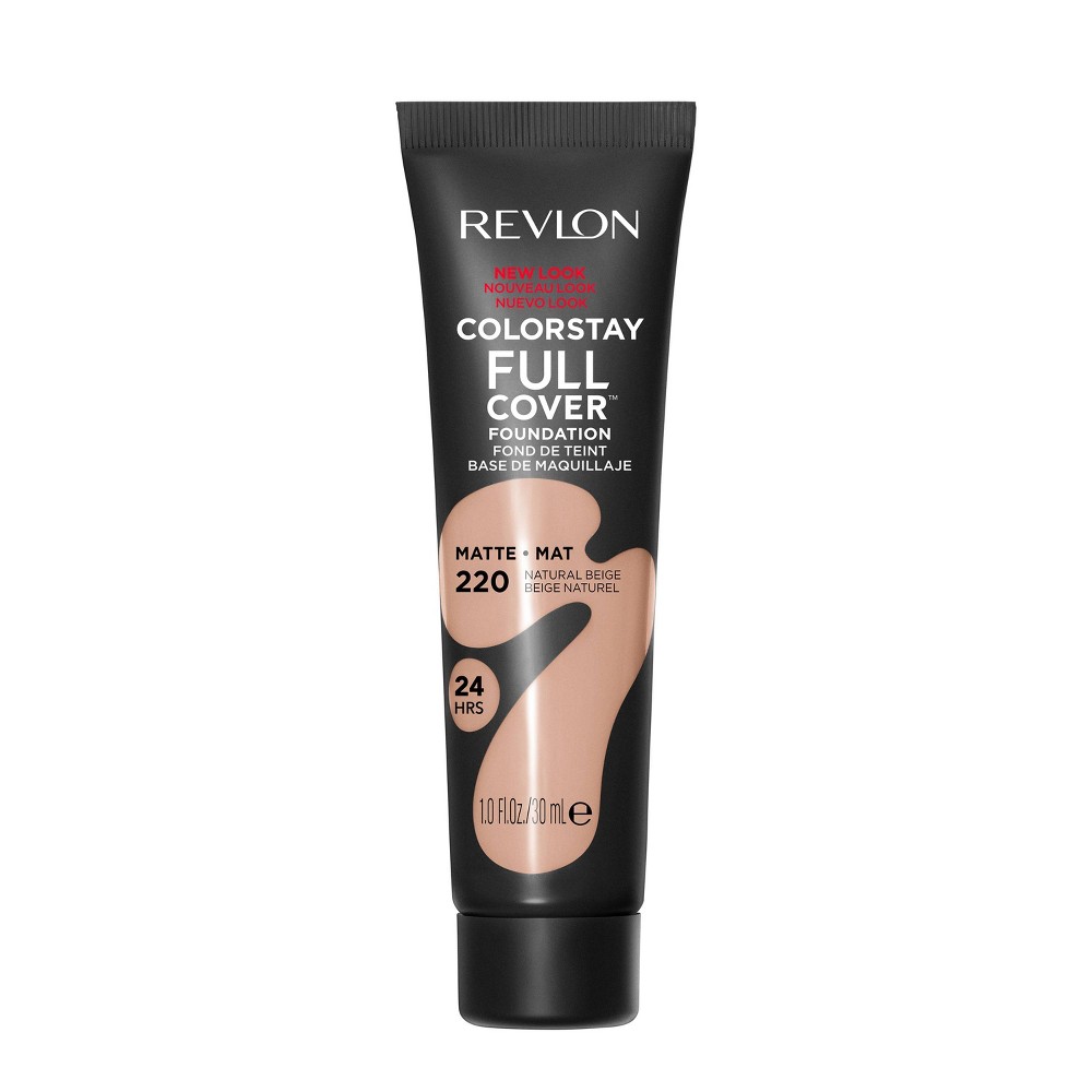 Photos - Other Cosmetics Revlon ColorStay Full Cover Matte Foundation - 220 Natural Beige - 1 fl oz 