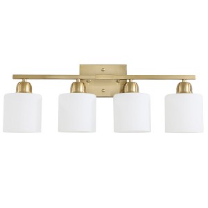 DAKAFUL Bathroom Vanity Light, 4/5/6/8/10-Light Vanity Fixture with Frosted Glass Shades,Reversible Wall Light Over Mirror, for Bathroom/Bedroom - 1 of 4