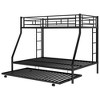 NicBex Twin over Full Bunk Bed with Guardrail,Loft Bed with Two-Side Ladder and Trundle,Modern Bunk Beds,Noise Reduced Bunk Beds for Bedroom - 2 of 4