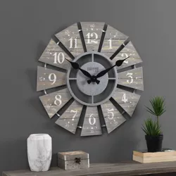 Numeral Farmhouse Windmill Clock Gray - FirsTime