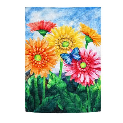 Evergreen Gerbera Daisies House Textured Suede Flag 28 x 44 Inch Double Sided Durable Outdoor Flag For Homes and Gardens