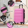 Kumasinova 6Pcs ABS Hardshell Luggage Set,Expandable Travel Suitcase with Lock,12/14/16/20/24/28" Carry-On&Checked Spinner Suitcase Combo - 4 of 4