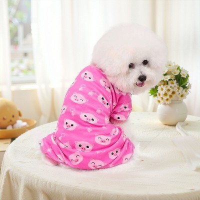 Dog Pajamas Soft Warm VELVET Jumpsuit Cute Animal and Fruit Pet Clothes