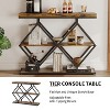 3-Tier Entryway Table, Console Table with  Metal Frame, Sofa Table with Open Shelves, Foyer Table for Entryway, Hallway - 4 of 4