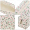 Unique Bargains 1 Pc Simple Floral Style Drawstring Makeup Bag for Vacation Polyester - 3 of 4