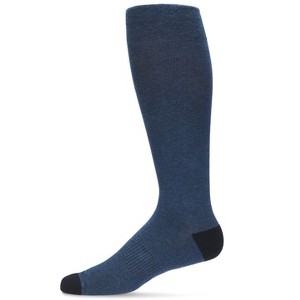 Memoi WellFit 15-20mmHg Off Black Cotton Compression Socks - 1 of 4