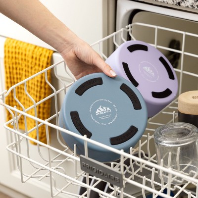 Navy Stainless Steel Non-Slip 4 Cup Dog Bowl