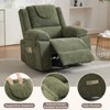 Adults Oversized Rocking Nursery Glider Recliner Chair,360° Swivel Rock Recliner Chairs Single Sofa with Vibration Massage and Heating - 2 of 4