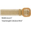 INSPIRE CHIC Women's Straw Woven Elastic Stretch Boho Braided Wide Belt - 3 of 4