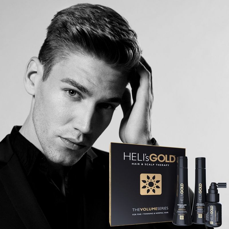 Heli's Gold Volume Series Travel Kit - Volumizing Hair Care Set - 3 pc, 3 of 11