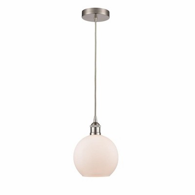 Athens - 1 Light Cord Hung Mini Pendant In Industrial Style-10.75 Inches Tall and 8 Inches Wide