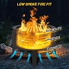 Acekool 26" Smokeless Fire Pit - Adjustable Outdoor Fire Bowl with Ash Tray & Poker for Backyard, Camping & Patio (Matte Black) - 2 of 4