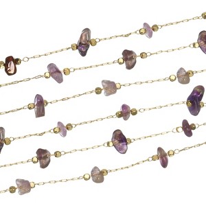 Unique Bargains Brass Smooth Decoration Irregular Gemstone Chains for Jewelry Making Craft - 1 of 4