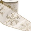 Glittered Snowflake Wired Ribbon - 3 of 3