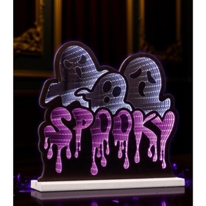 Triple Ghost Ekkolight – Acrylic Halloween Decor 15"H – Whimsical LED Glow By Melrose - 1 of 3