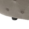 Cardiff Linen Modern Tufted Ottoman - Baxton Studio - 3 of 4