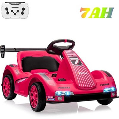 Jojoka Go Kart for Kids, Ride On Drift Kart with Dual Motors, Battery Powered Electric Drift Car with 2 Mph Max Speed, Headlights