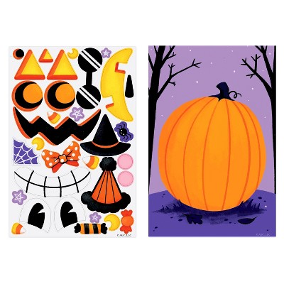 32ct Halloween Create-a-Pumpkin Sticker Activity