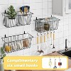 Simple Trending 6 Pack Wire Basket Wall Mount Baskets Hanging Baskets, Cabinets Organizer and Storage with Hooks for Kitchen, Garage and Bathroom - 4 of 4