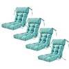 ARTPLAN Patio Chair Cushion,Tufted Adirondack Outdoor Chair Cushion,Wicker High Back Outdoor Seat Cushion,Set of 4,21"X21"X4" (4 Pack) - 2 of 4