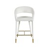 Meridian Furniture,Destiny Cream Velvet Stool - 3 of 4
