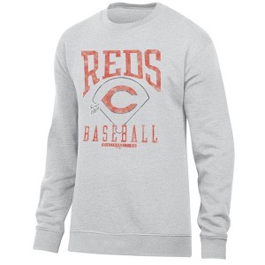 MLB Cincinnati Reds Men's Ash Crewneck Sweatshirt : Target