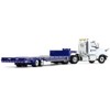 International LT Day Cab "Komatsu" with "Ledwell" Hydratail Trailer White and Blue 1/34 Diecast Model by First Gear - 3 of 3