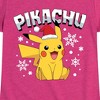 Girls' - Pokémon - Pikachu With Hat Fitted Short Sleeve Graphic T-Shirt - 2 of 4