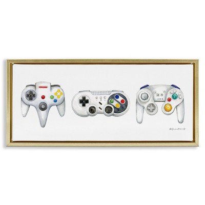 Stupell Industries Vintage Video Game Controllers, 31" x 14"