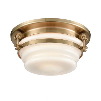 Elk Home Riley 2 - Light Flush Mount in  Satin Brass