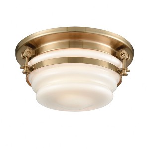 Elk Home Riley 2 - Light Flush Mount in  Satin Brass - 1 of 4