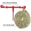 VEVOR Chain and Binder Kit w/9,215 lbs Capacity, 3/8" x 10' G80 Chain, 14" Ratchet Handle, Adjustable Hooks, Safe Ratcheting Gear, Set of 4 - 4 of 4