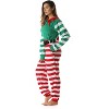 #followme Womens One Piece Christmas Themed Adult Bodysuit Microfleece Hoody Winter Pajamas - 3 of 4