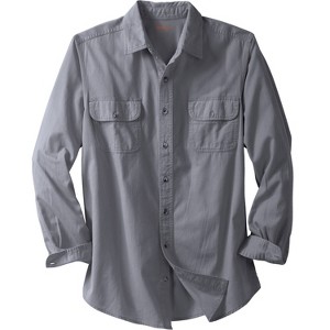 Boulder Creek by KingSize Men's Big & Tall Long Sleeve Denim And Twill Shirt - 1 of 4