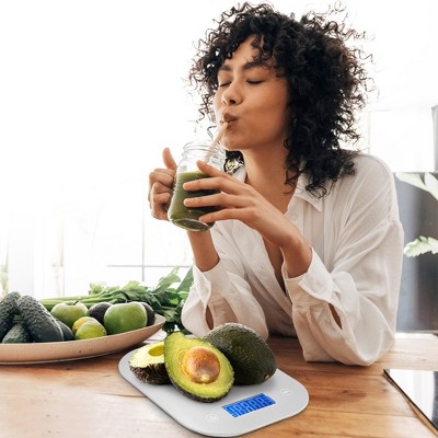 White High Precision Digital Kitchen Scale with LCD Display