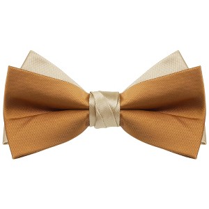 INSPIRE CHIC Men's Two Color Layered Adjustable Solid Color Bow Ties - 1 of 4