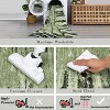 Modern Abstract 6x9 Green Washable Rug, Non-Slip Stain-Resistant Low Pile Carpet for Bedroom, Living Room, Dorm, or Kids Room Flooring - 2 of 4