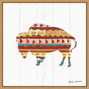 Amanti Art Southwestern Vibes II Buffalo by Farida Zaman Canvas Wall Art Print Framed 22-in. x 22-in. - 1 of 4