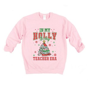 Simply Sage Market Women's Graphic Sweatshirt  Holly Jolly Teacher Era - 1 of 4
