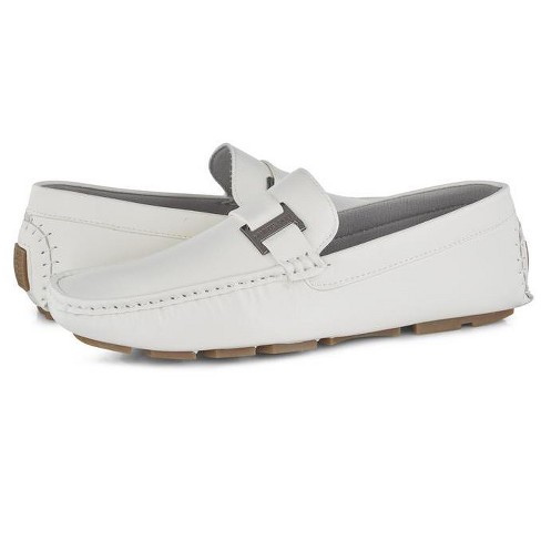 Members Only Men's Faux Leather Driving Shoes-11-white : Target