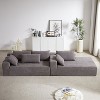 NicBex 108 Inch Chenille L-Shaped Modular Sectional Sofa with Chaise and 6 Pillows for Living Room,Apartment,Office - 3 of 4