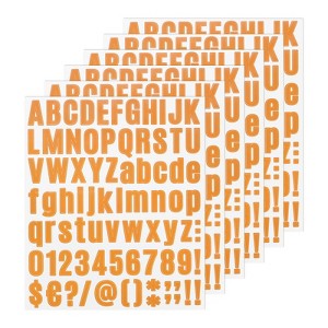 Unique Bargains Waterproof Vinyl Self-Adhesive Durable Mailbox Alphabet Stickers 6 Sheets - 1 of 4