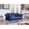 TiramisuBest Stylish Navy Blue Loveseat, Modern Upholstered Sofa Perfect for Contemporary Homes - 3 of 4