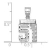 Black Bow Jewelry 14k White Gold, Varsity Collection, Small D/C Pendant, Number 51 - 2 of 3