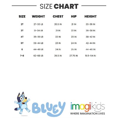Bluey Bingo Dad Little Boys 2 Pack T-Shirts Blue/Gray 7-8 — фото 5