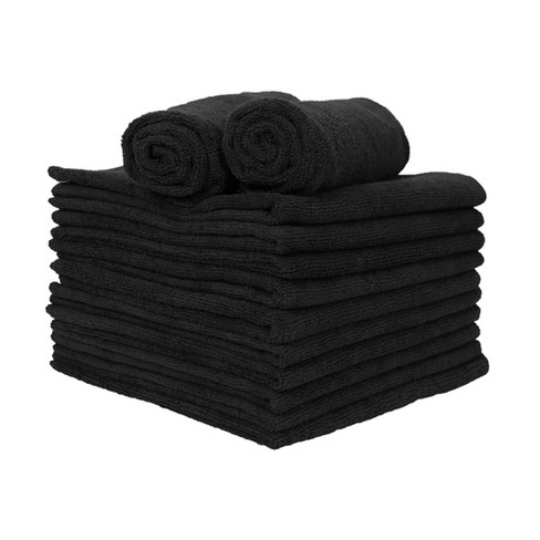 Smartchoice Mf Hand Towel 16x27 Black 12 pack Target