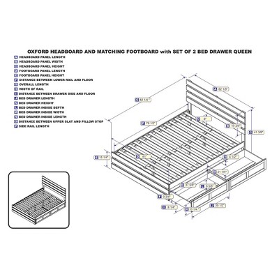 Espresso Queen Wood Frame Bed with Storage Drawers and Slats